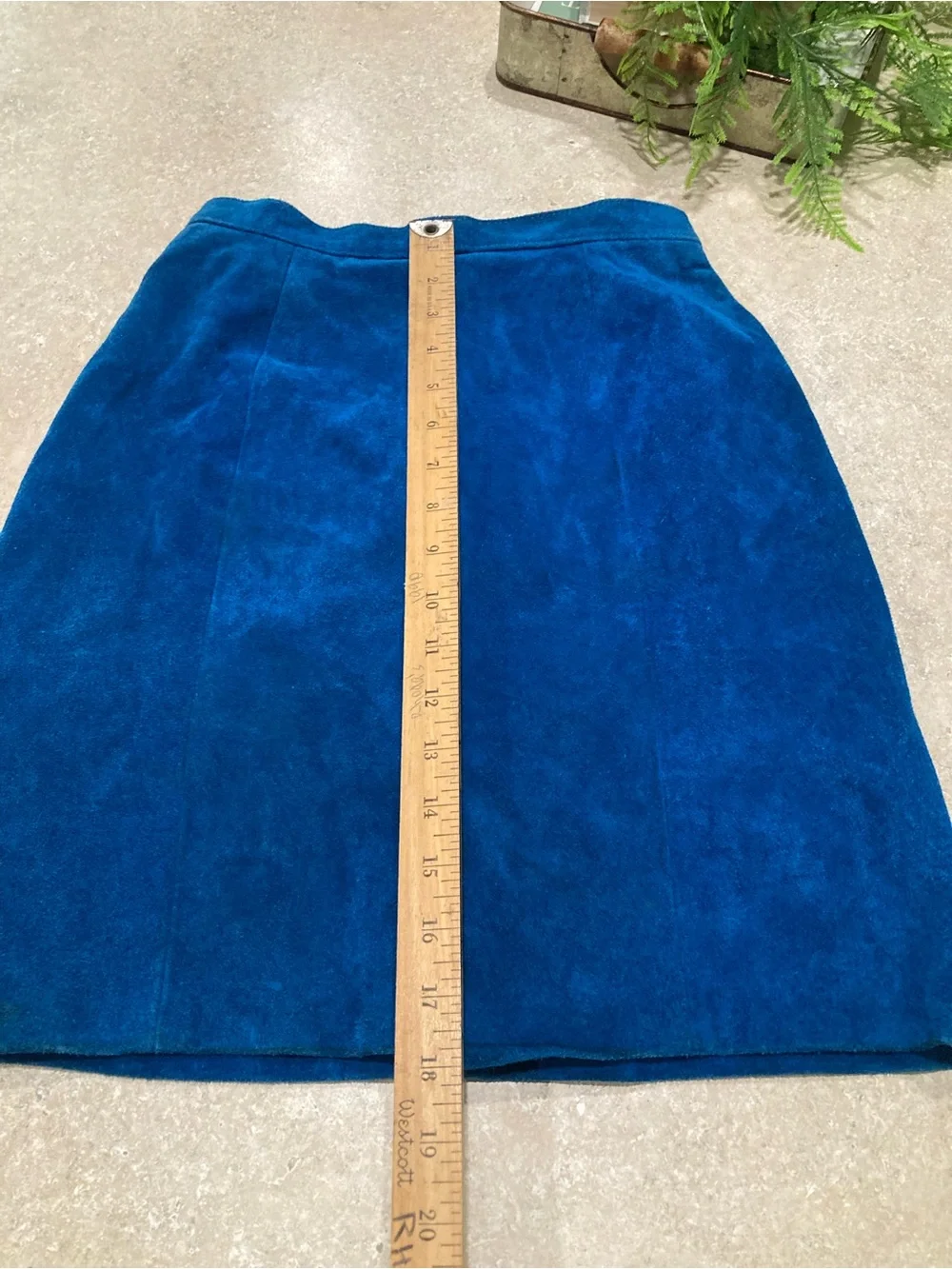 Phoenix Outerwear Turquoise 100% Leather skirt